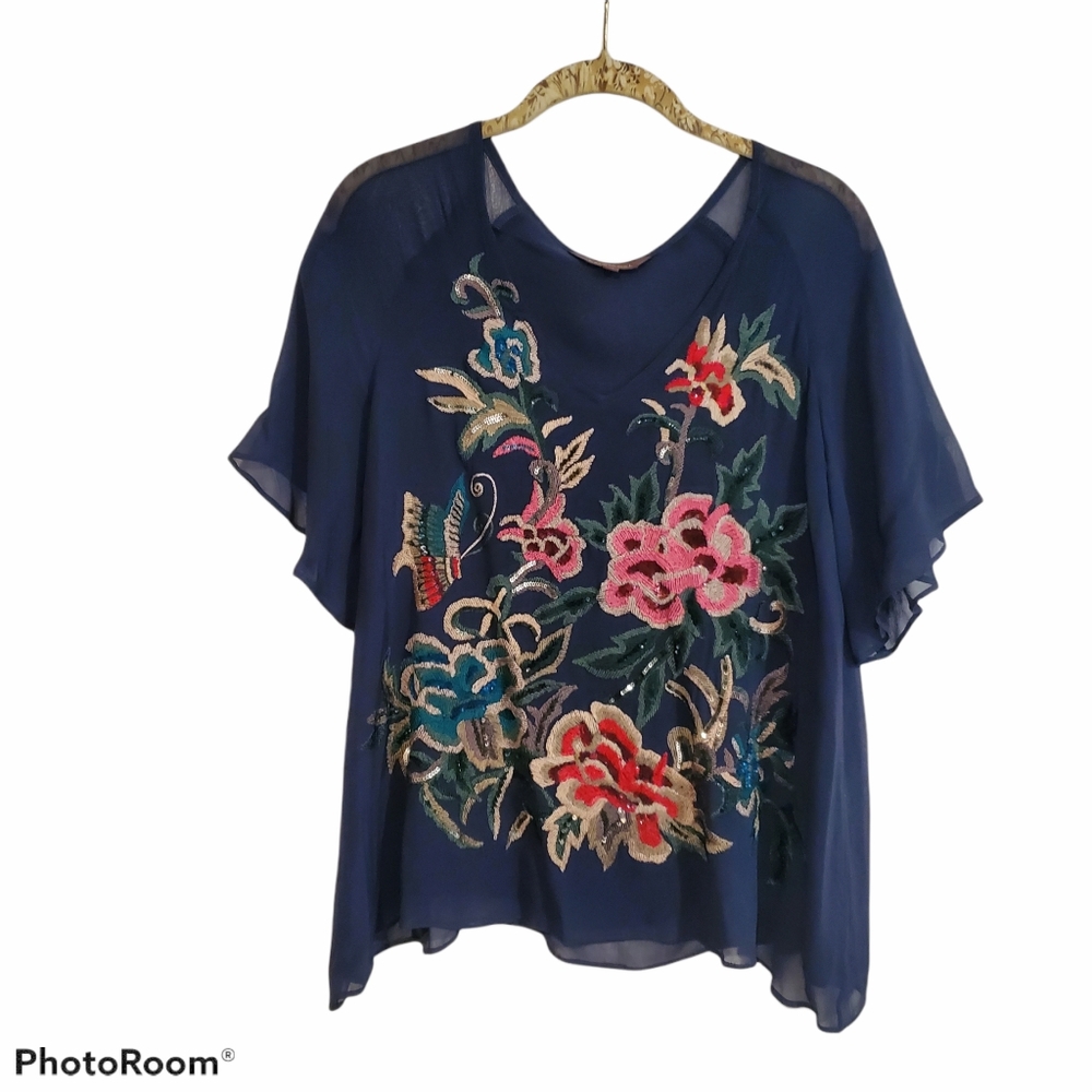 Ranna Gill Anthropologie Ikebana Blouse, Sz M - Picture 1 of 11